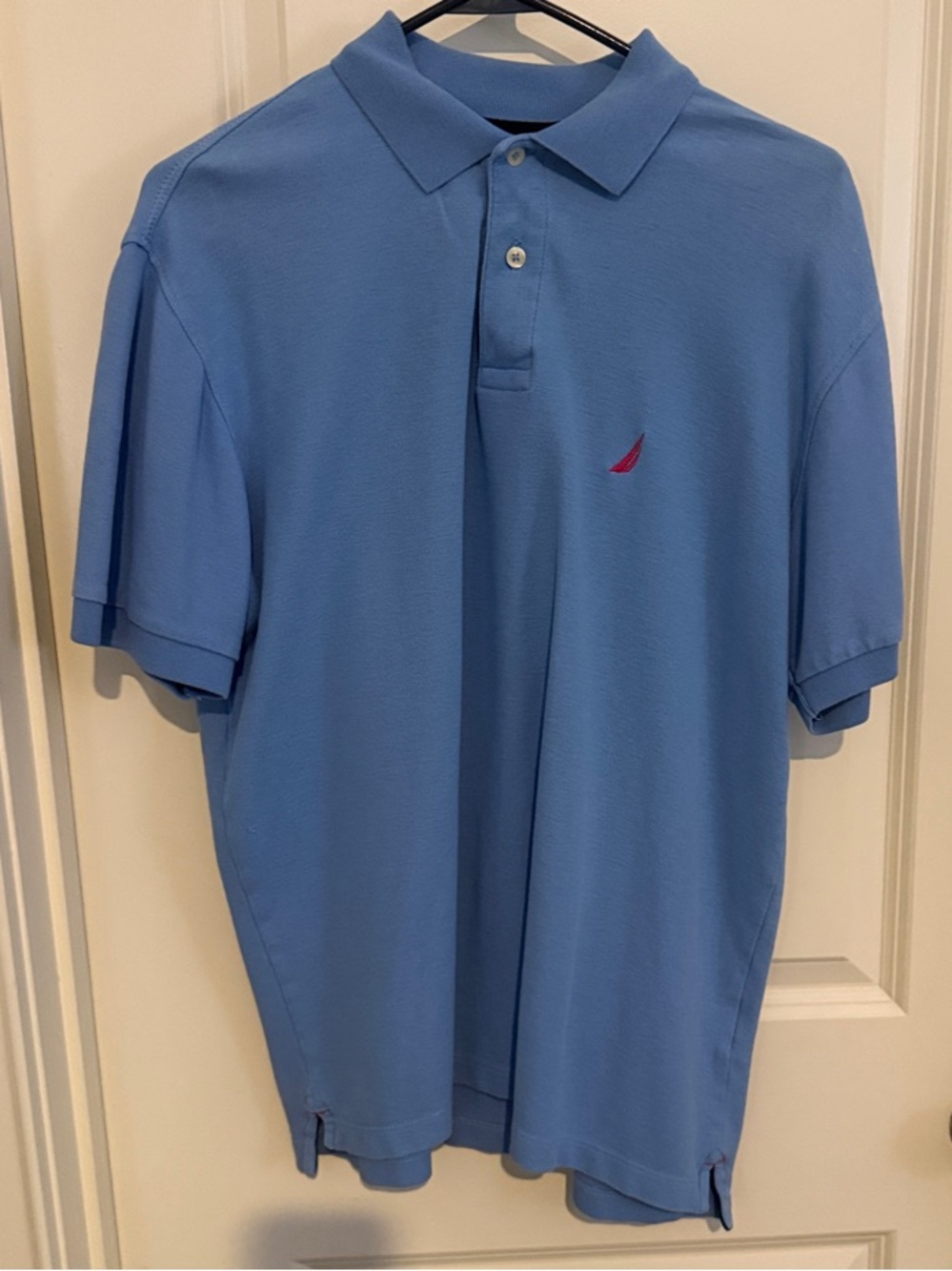 Nautica Light Blue Polo with Red Sail Logo